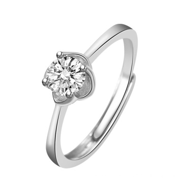 Ready to Ship High End Silver Ring Engagement Adjustable Ring for Couple